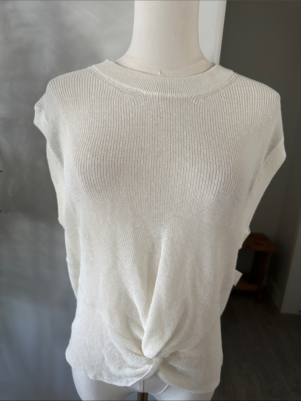 Veronica Beard Kellen Ivory Linen Blend Tank New! - Picture 11 of 14